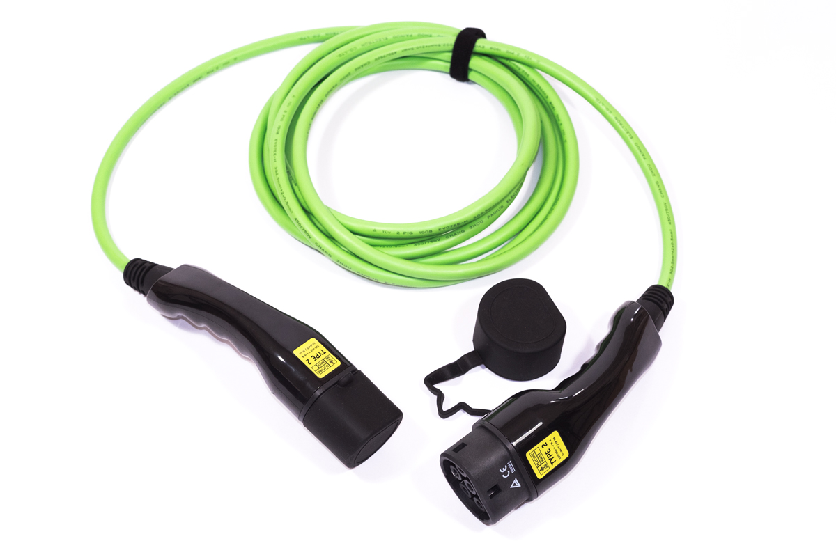 Electric-Ways Typ 2 - Typ 2 Ladekabel — 3 Phasig / 32 A / 22 kW / 5 m / glatt