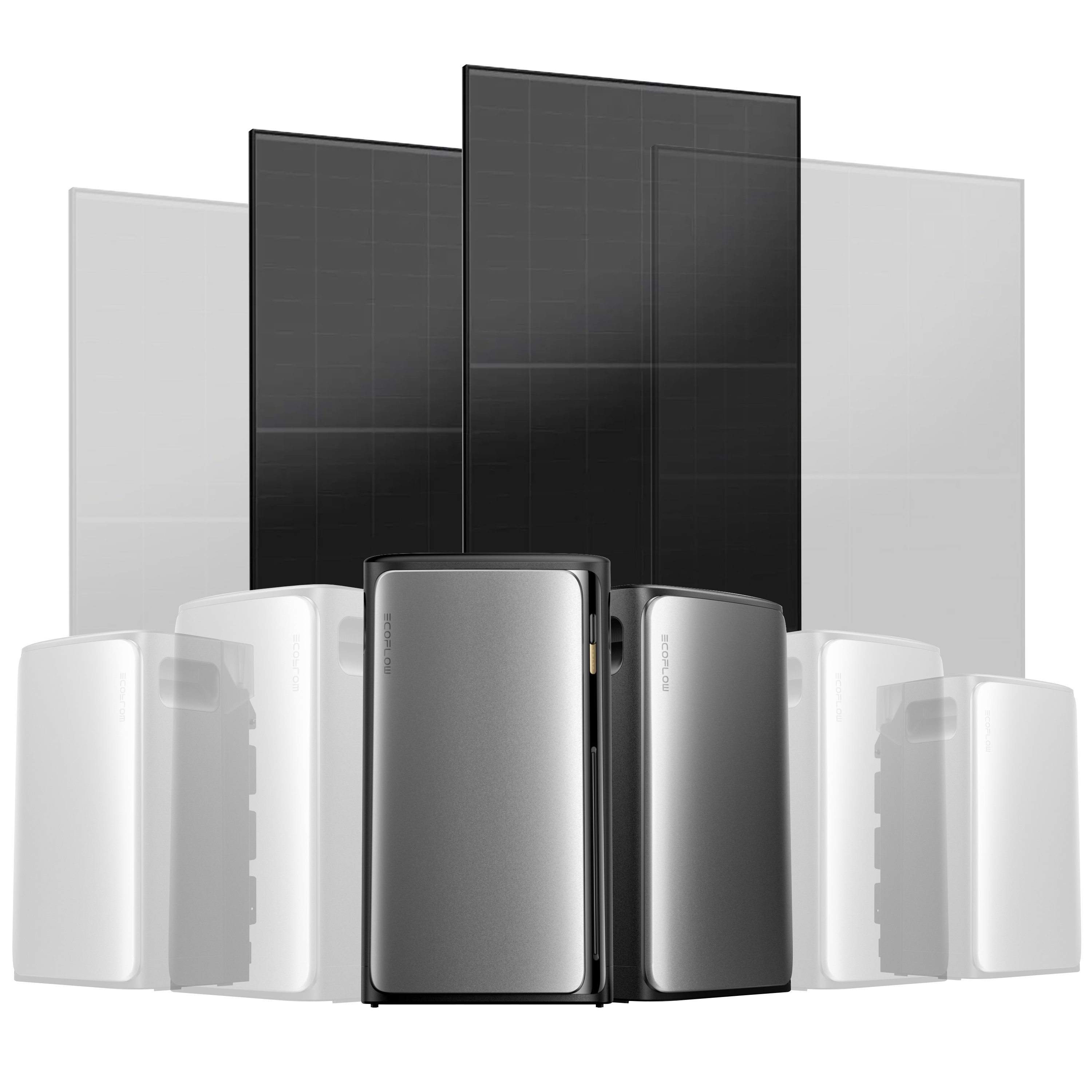 EcoFlow Stream Balkonkraftwerk Set 1000 Wp — Stream Ultra / 500 Wp (Full Black) / 2 Module / 3,84 kWh