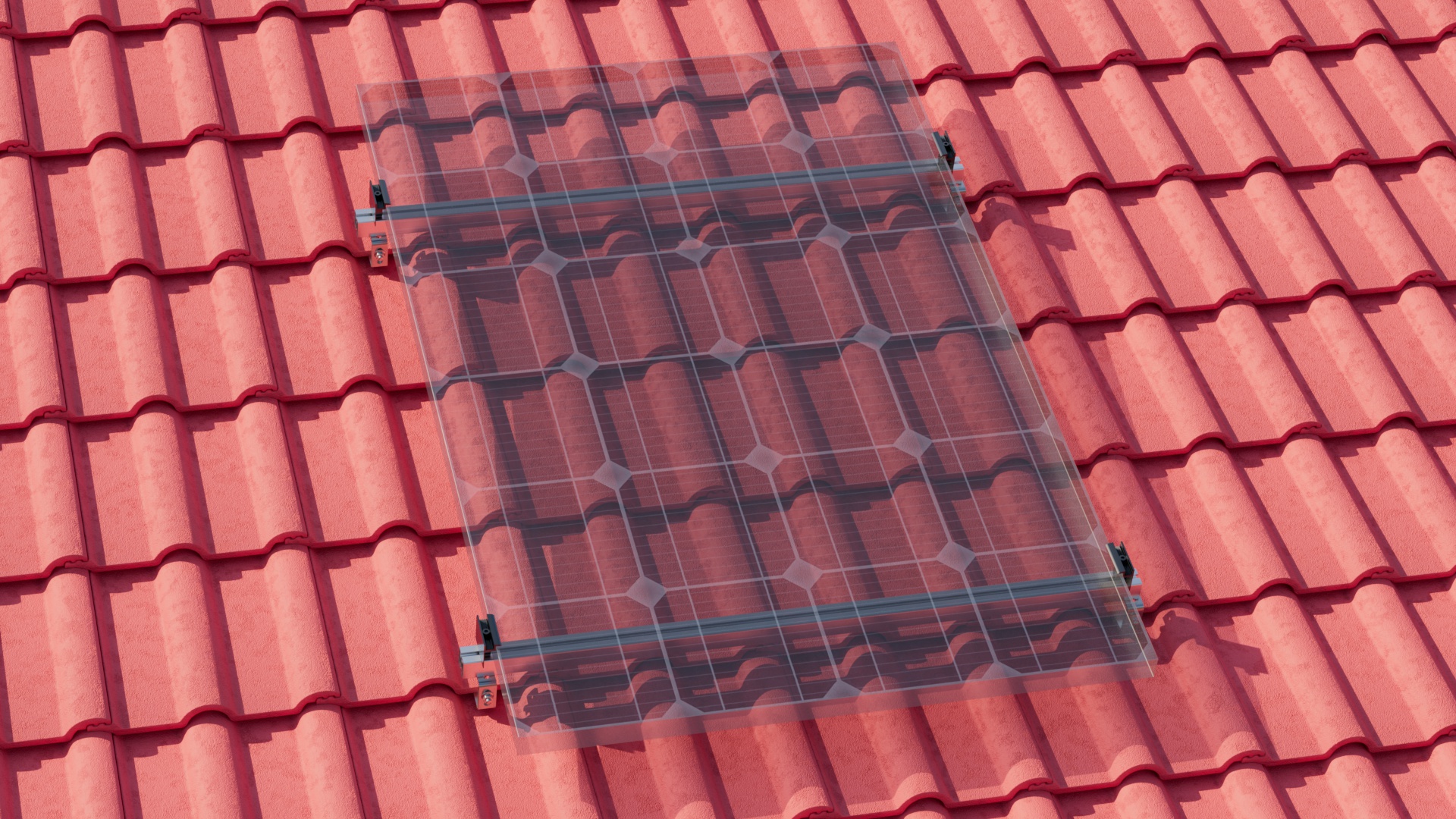 Balkonkraftwerk-Halterung — Schrägdach/Ziegeldach 1x PV-Modul RH 30 mm Balkonkraftwerk-Halterung — Schrägdach/Ziegeldach 1x PV-Modul RH 30 mm