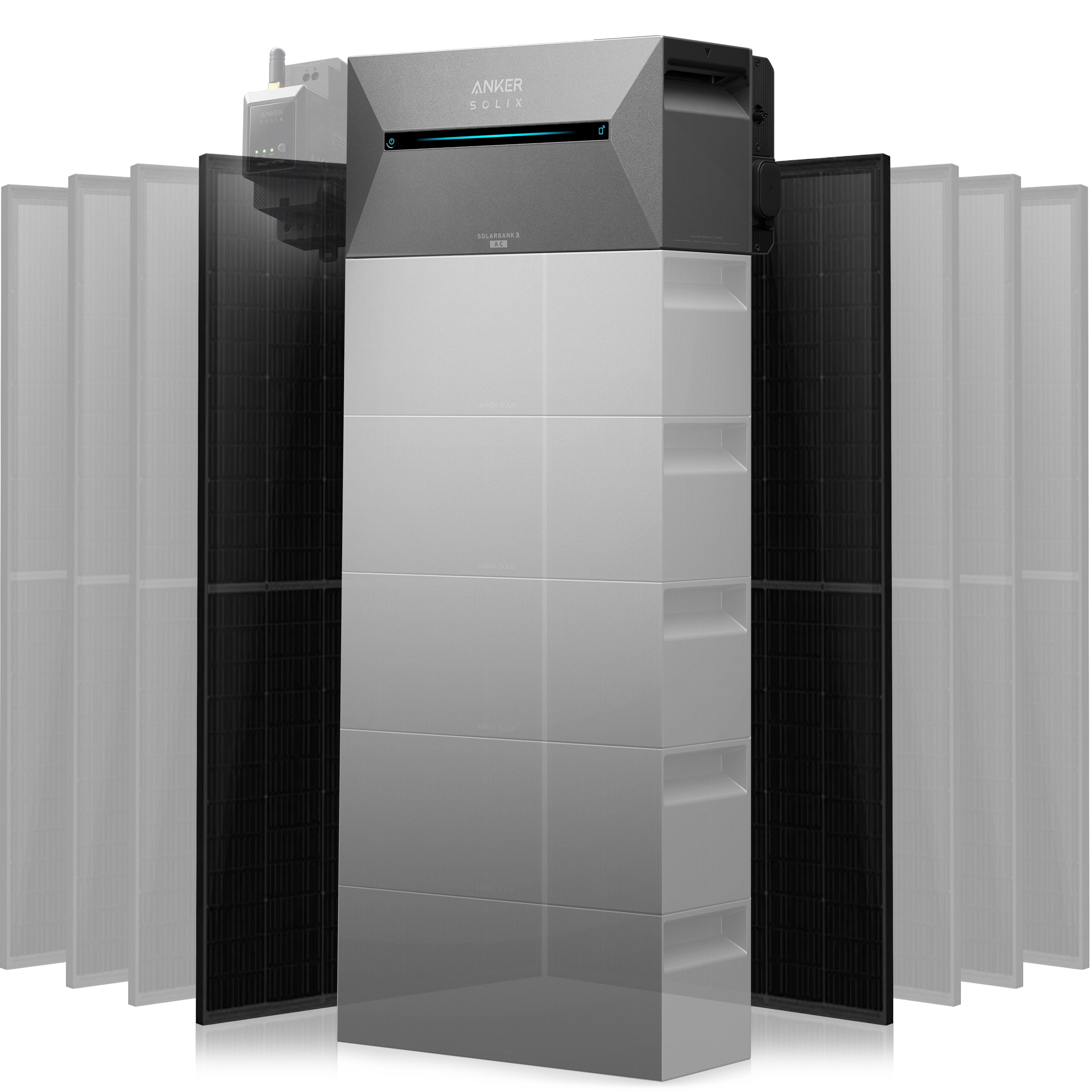 Anker Solix Solarbank 3 Pro Set 1000 Wp — 500 Wp (Full Black) / 2 Module / 2,7 kWh