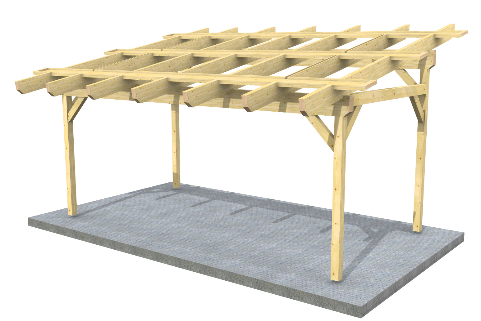 Solarcarport Komplettpaket — Premiumholz / zwei Stellplätze (ca. 7,5 kWp) / 420 Wp Bifacial / ohne Speicher