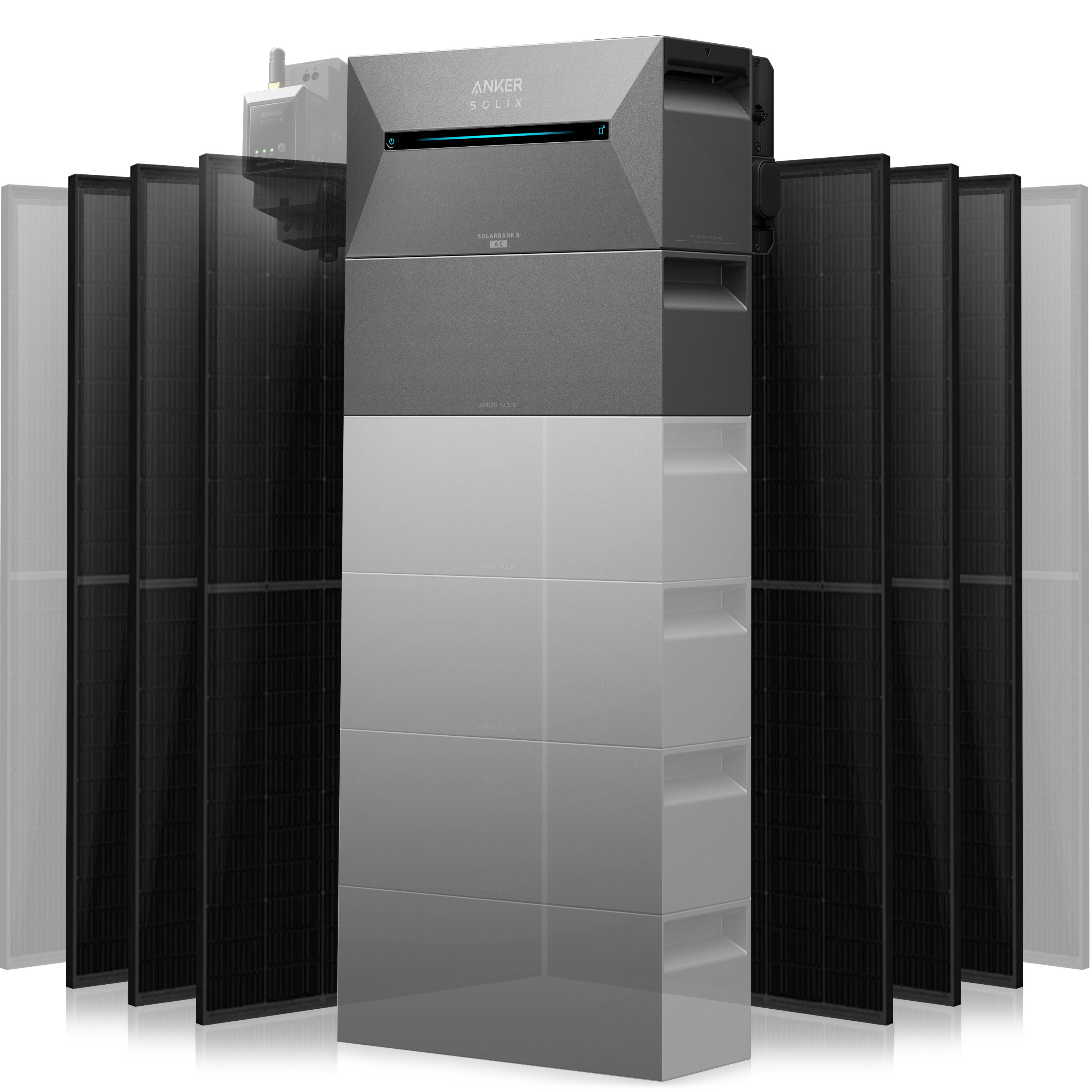 Anker Solix Solarbank 3 Pro Set 3000 Wp — 500 Wp (Full Black) / 6 Module / 5,4 kWh