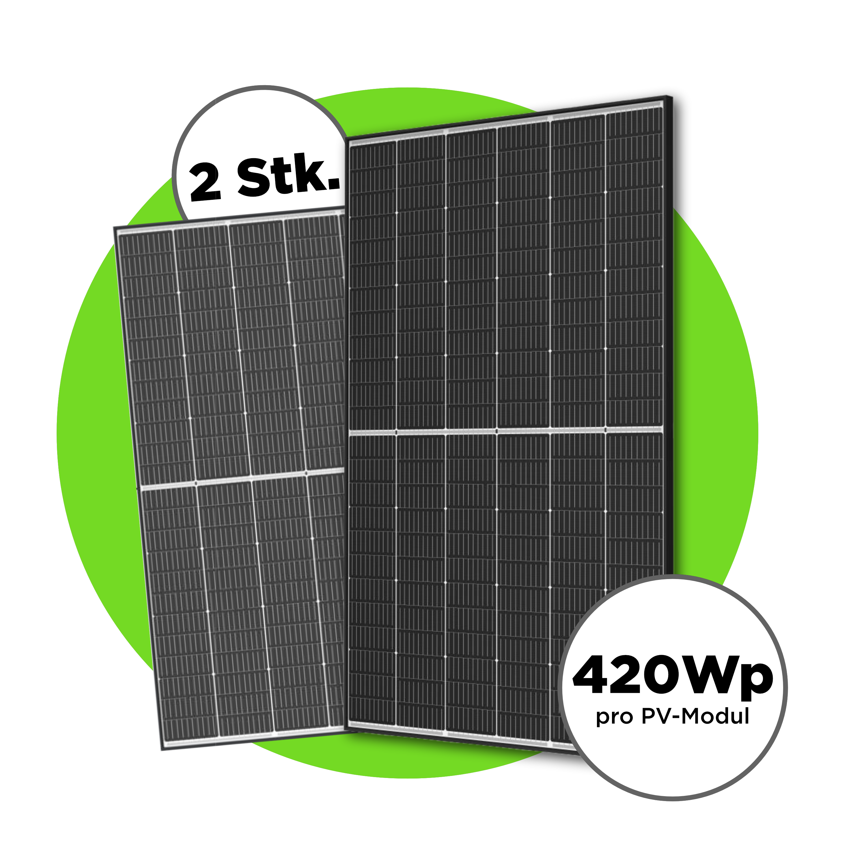840 Wp Balkonkraftwerk mit 2x Trina Vertex S Modul —  800 W Hoymiles / Trapezdach Set / ohne Kabel