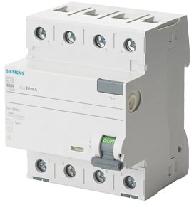 Siemens Fehlerstromschutzschalter Typ A (25 A, 4-polig)