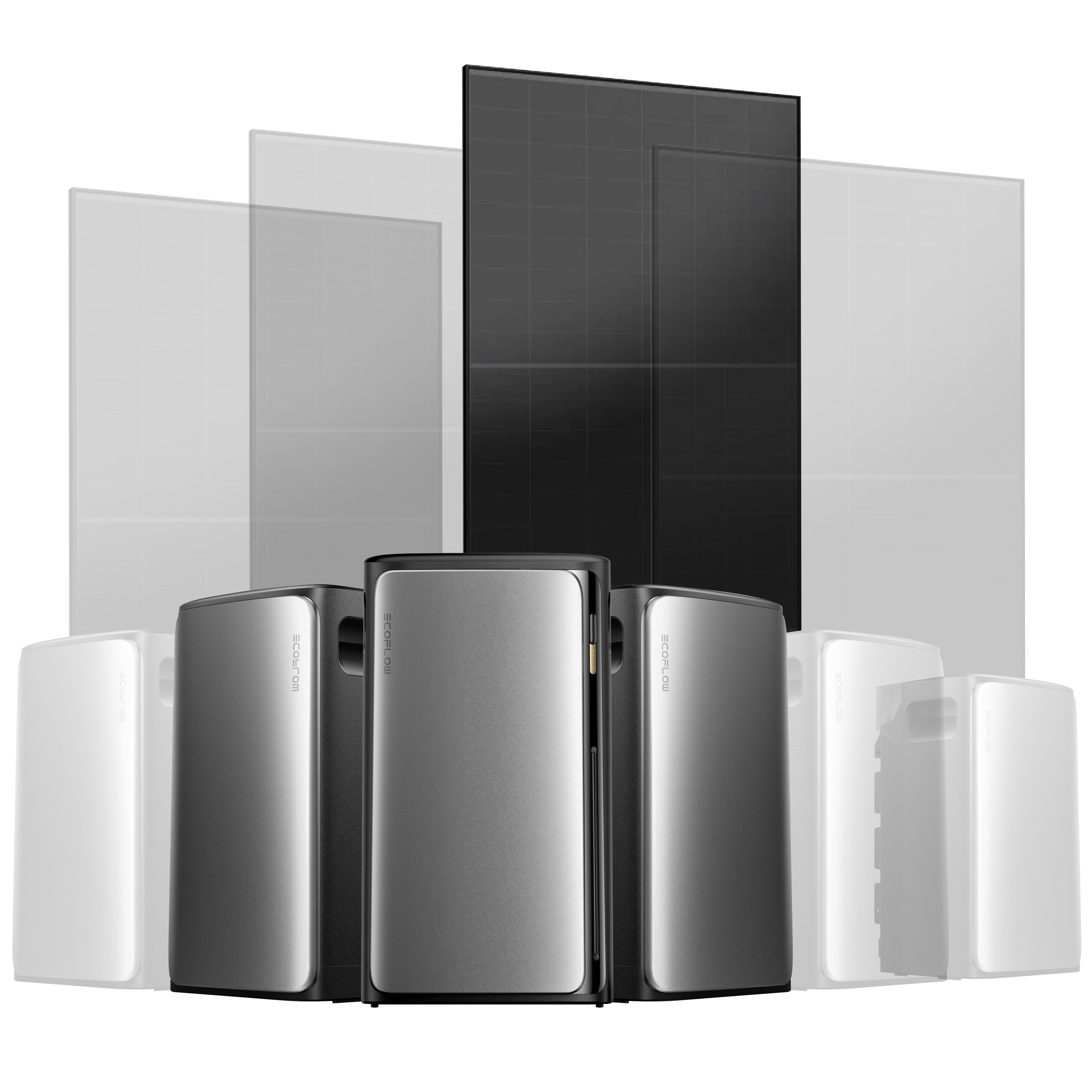 EcoFlow Stream Balkonkraftwerk Set 500 Wp — Stream Ultra / 500 Wp (Full Black) / 1 Modul / 5,76 kWh