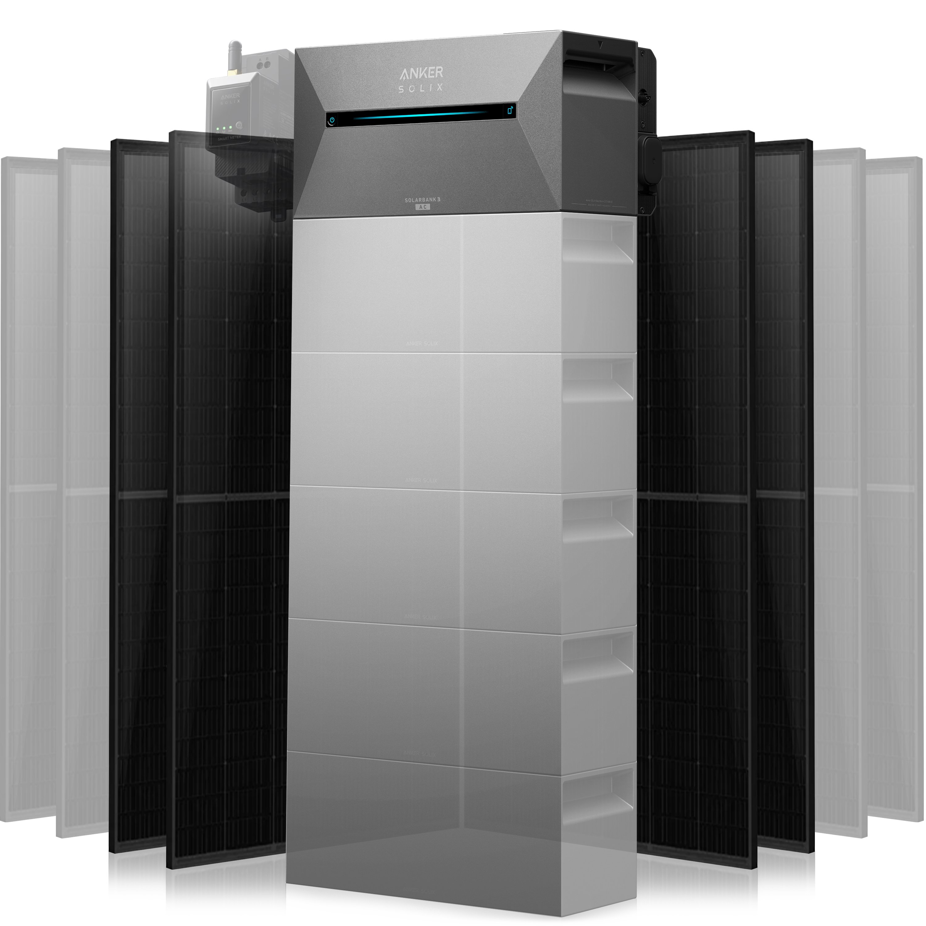 Anker Solix Solarbank 3 Pro Set 2000 Wp — 500 Wp (Full Black) / 4 Module / 2,7 kWh