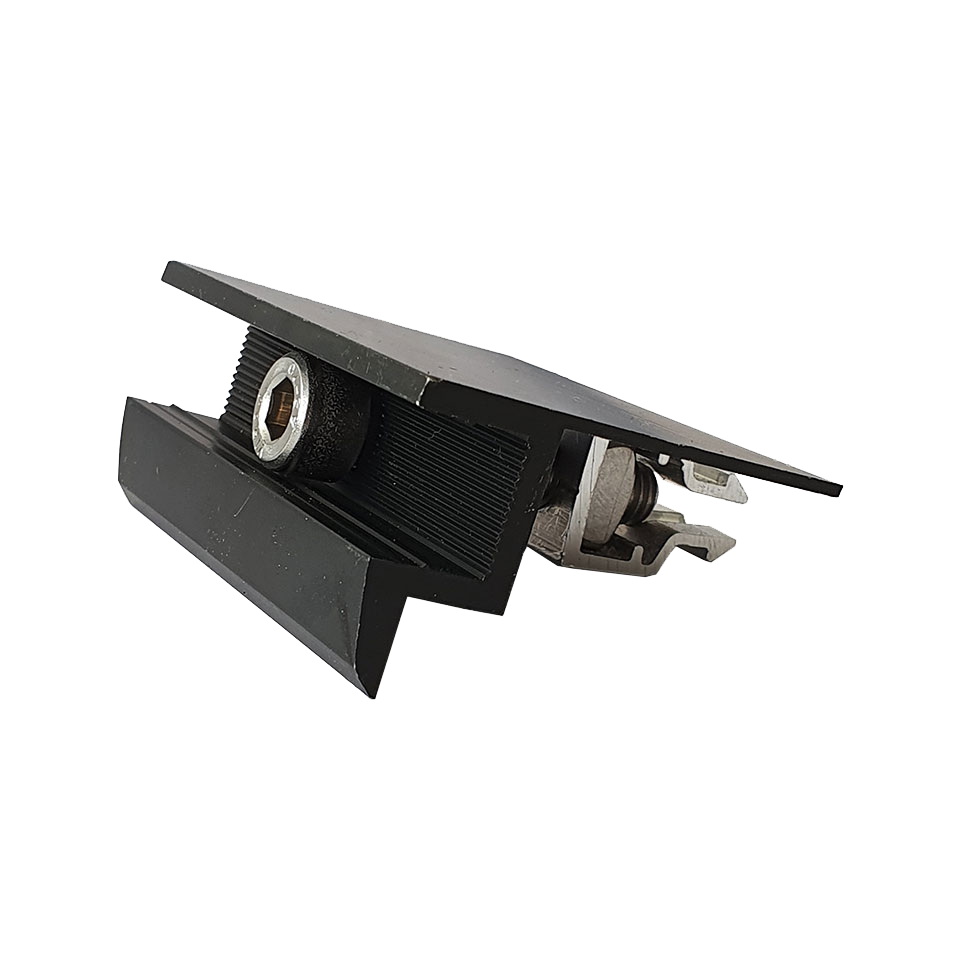 Endklemme mit Klick-System — schwarz, eloxiert 30 mm