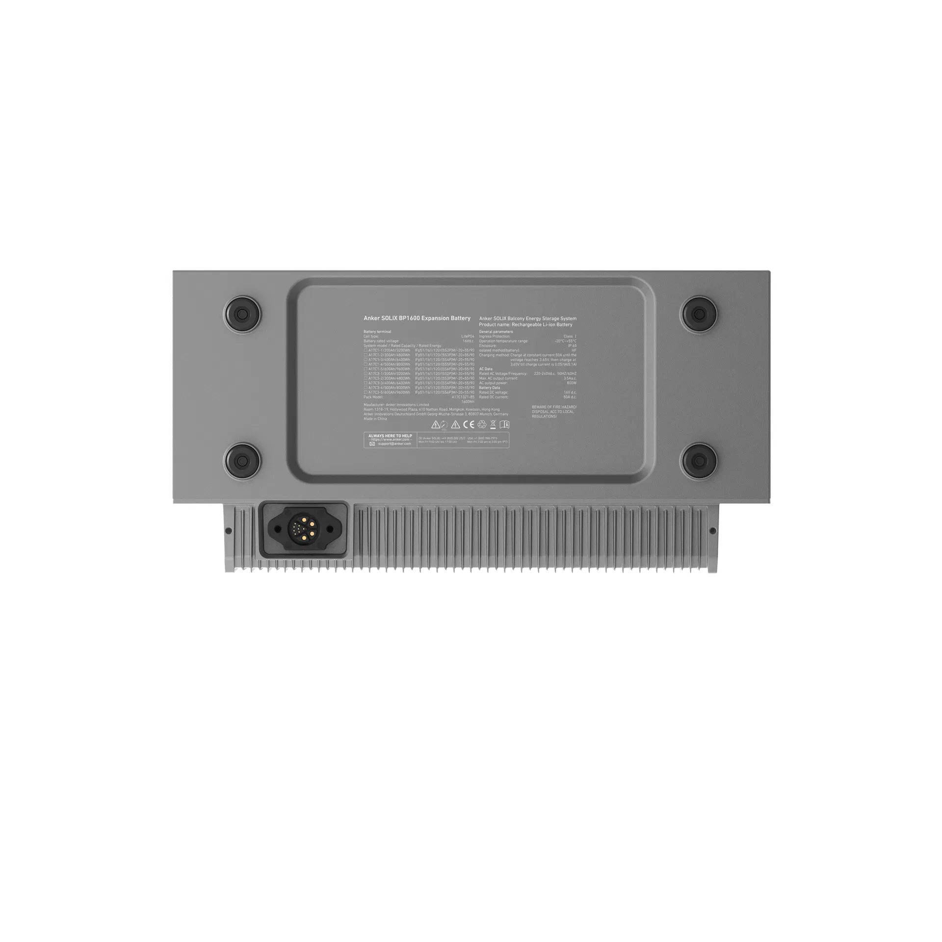 Anker SOLIX BP 1600 Erweiterungsspeicher für Anker Solix Solarbank 2 Pro / AC / Plus