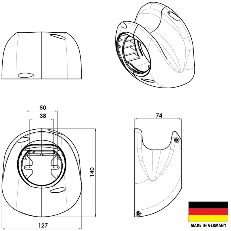 Wandhalterung für Typ 2 Fahrzeug-Ladestecker, rund, 11,90 €