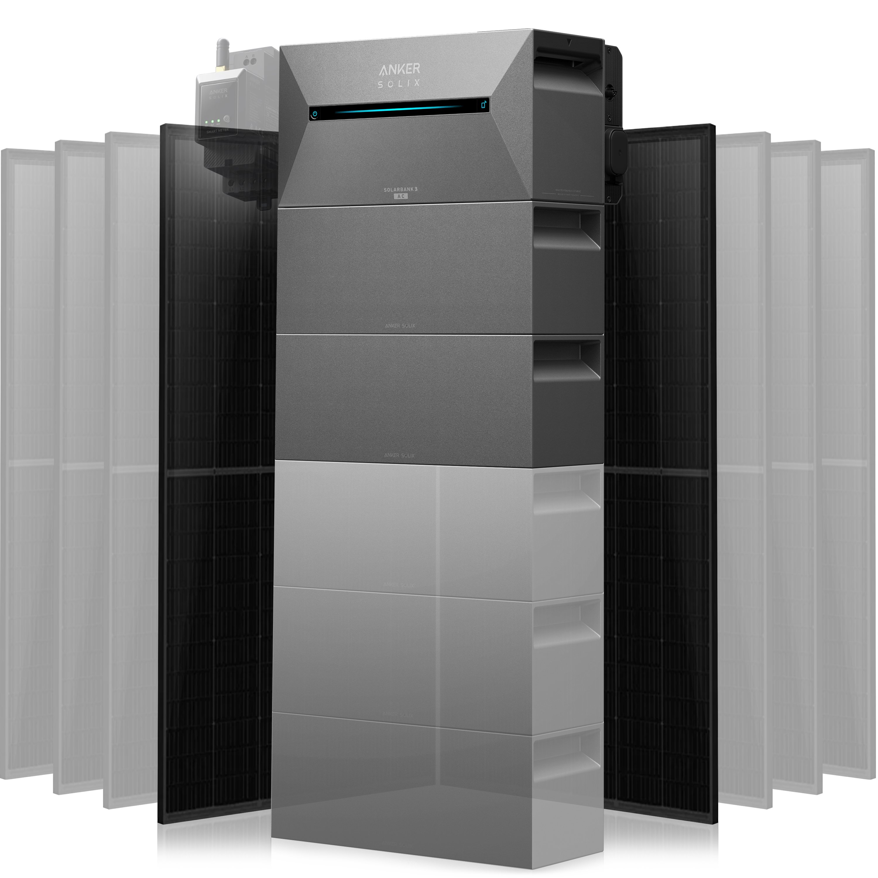 Anker Solix Solarbank 3 Pro Set 1000 Wp — 500 Wp (Full Black) / 2 Module / 8,1 kWh