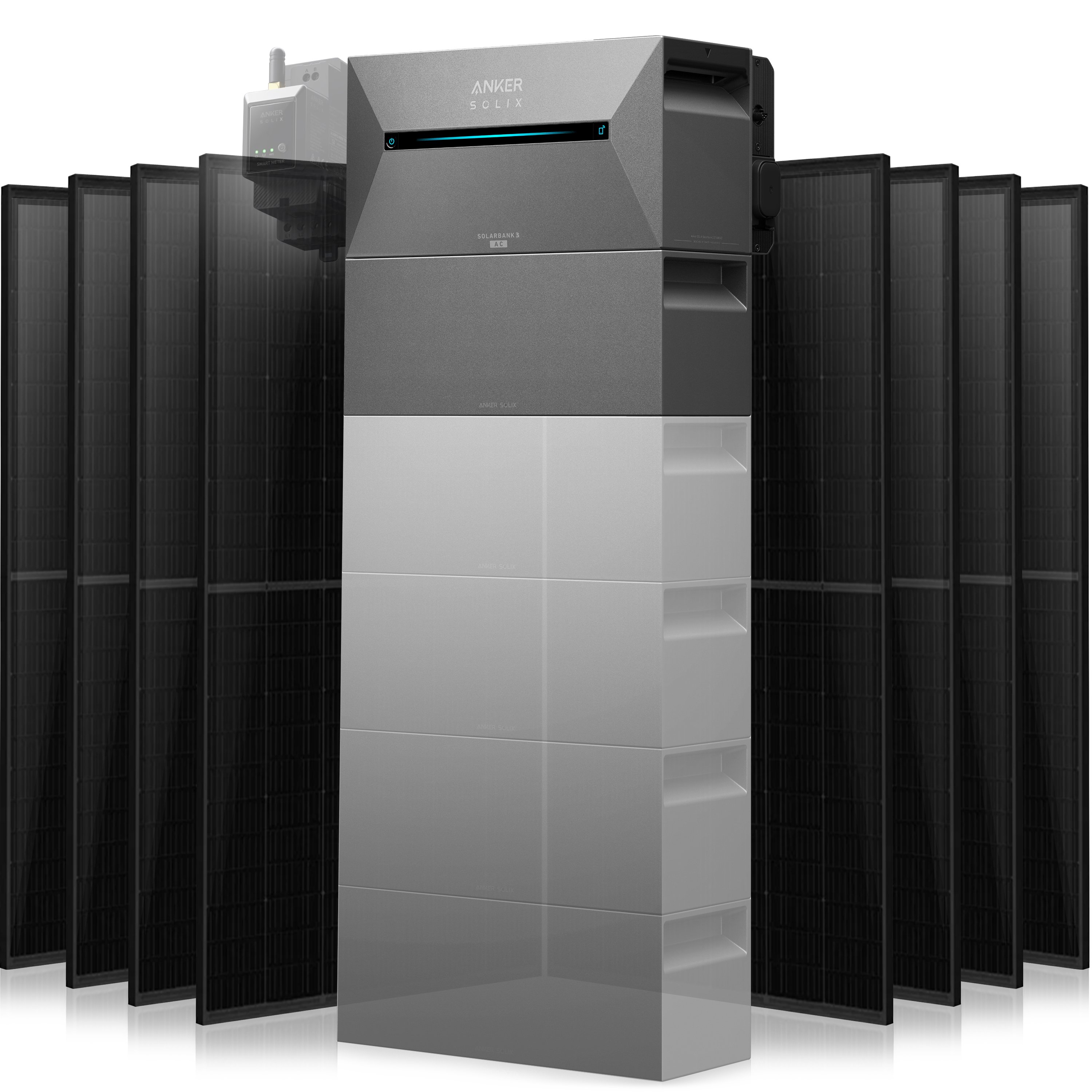 Anker Solix Solarbank 3 Pro Set 4000 Wp — 500 Wp (Full Black) / 8 Module / 5,4 kWh