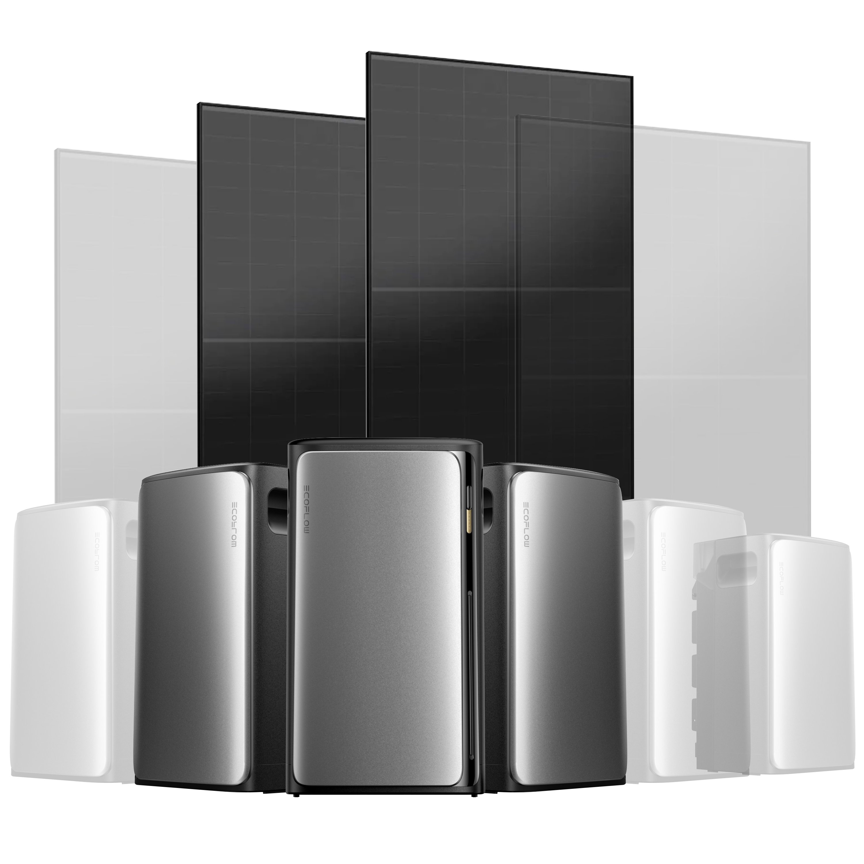 EcoFlow Stream Balkonkraftwerk Set 1000 Wp — Stream Ultra / 500 Wp (Full Black) / 2 Module / 5,76 kWh