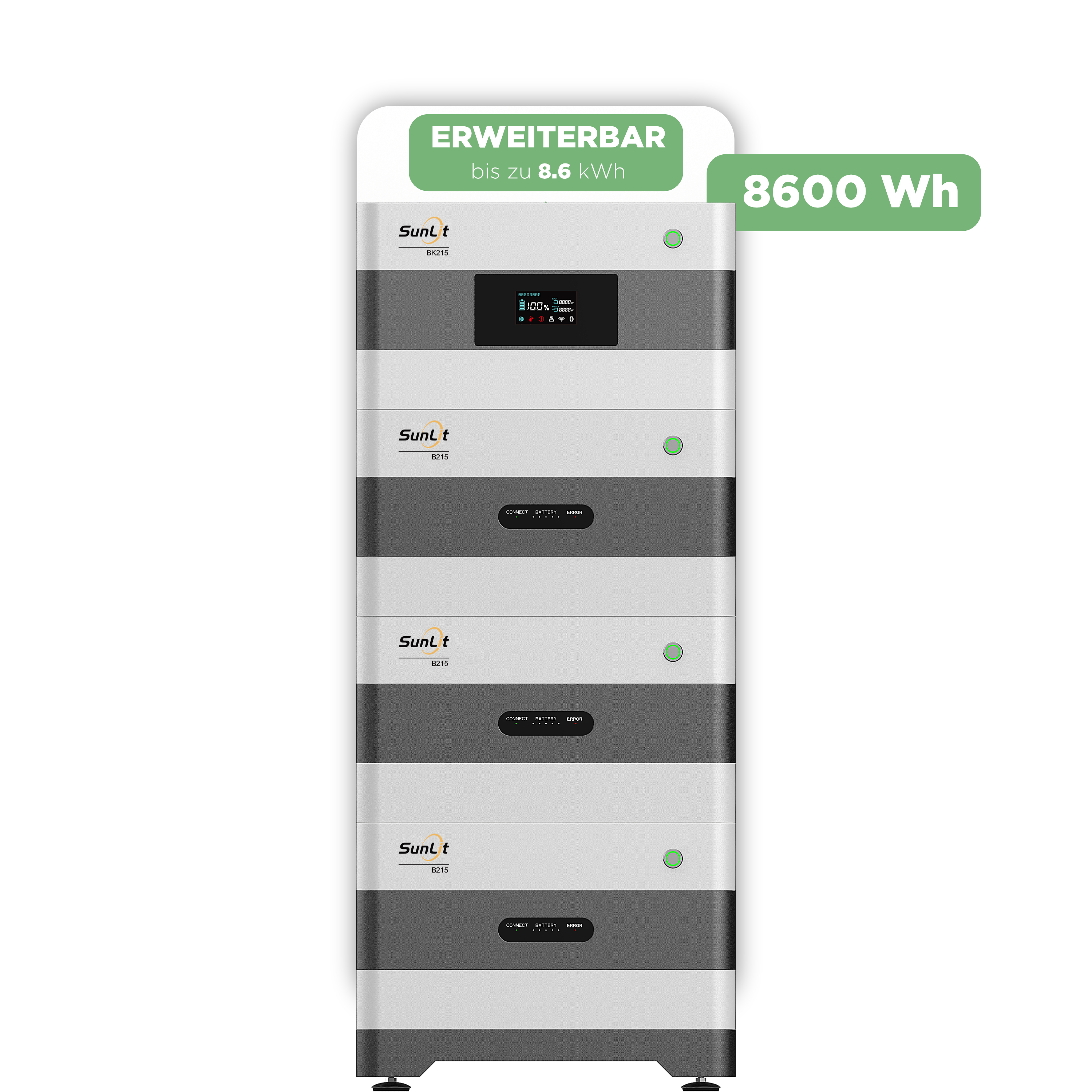 SunLit EV3600 Wechselrichtermodul mit Batteriespeicher 8,6 kWh