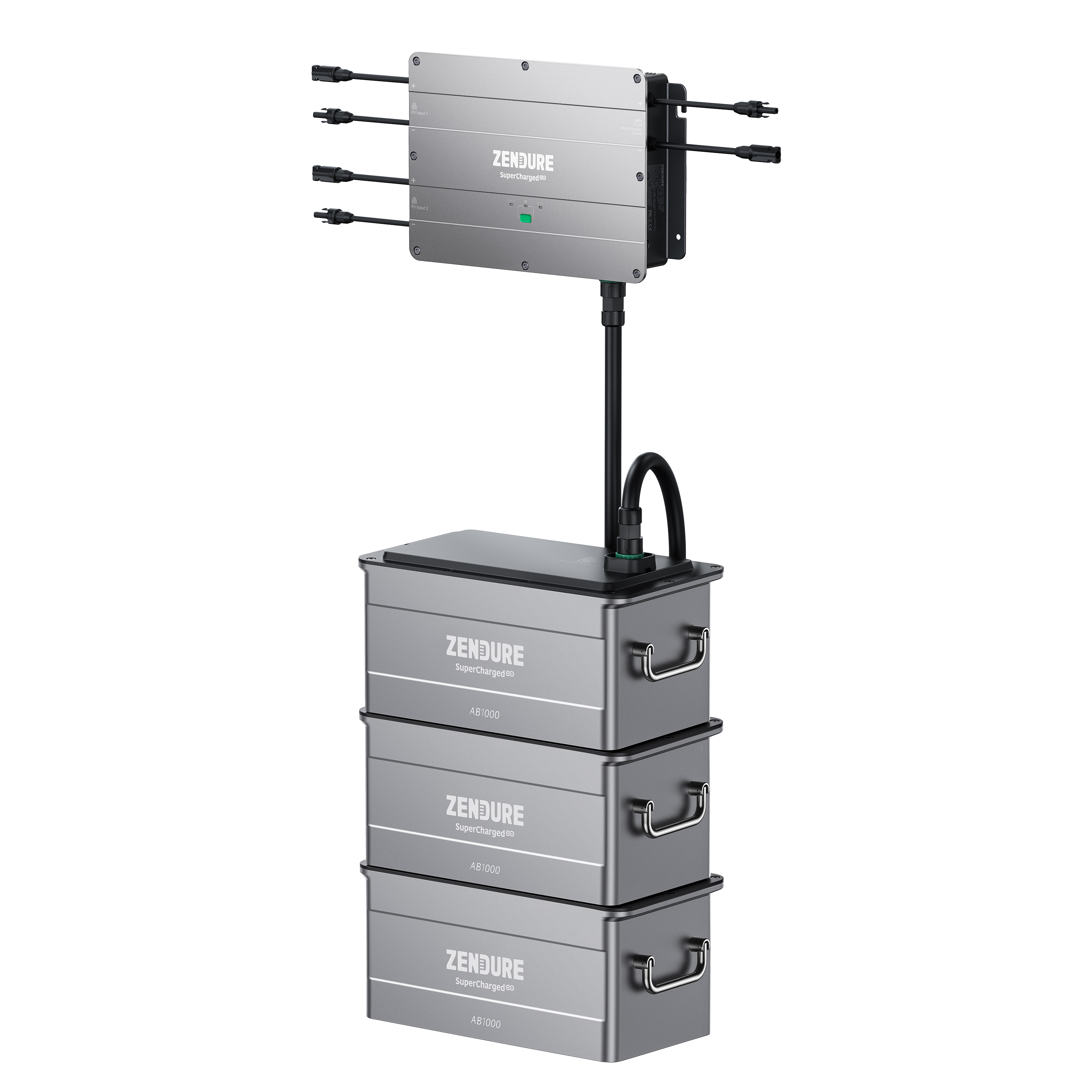 Zendure SolarFlow Set inkl. PV Hub 1200 — AB1000 Set 2880 Wh (3 x AB1000)