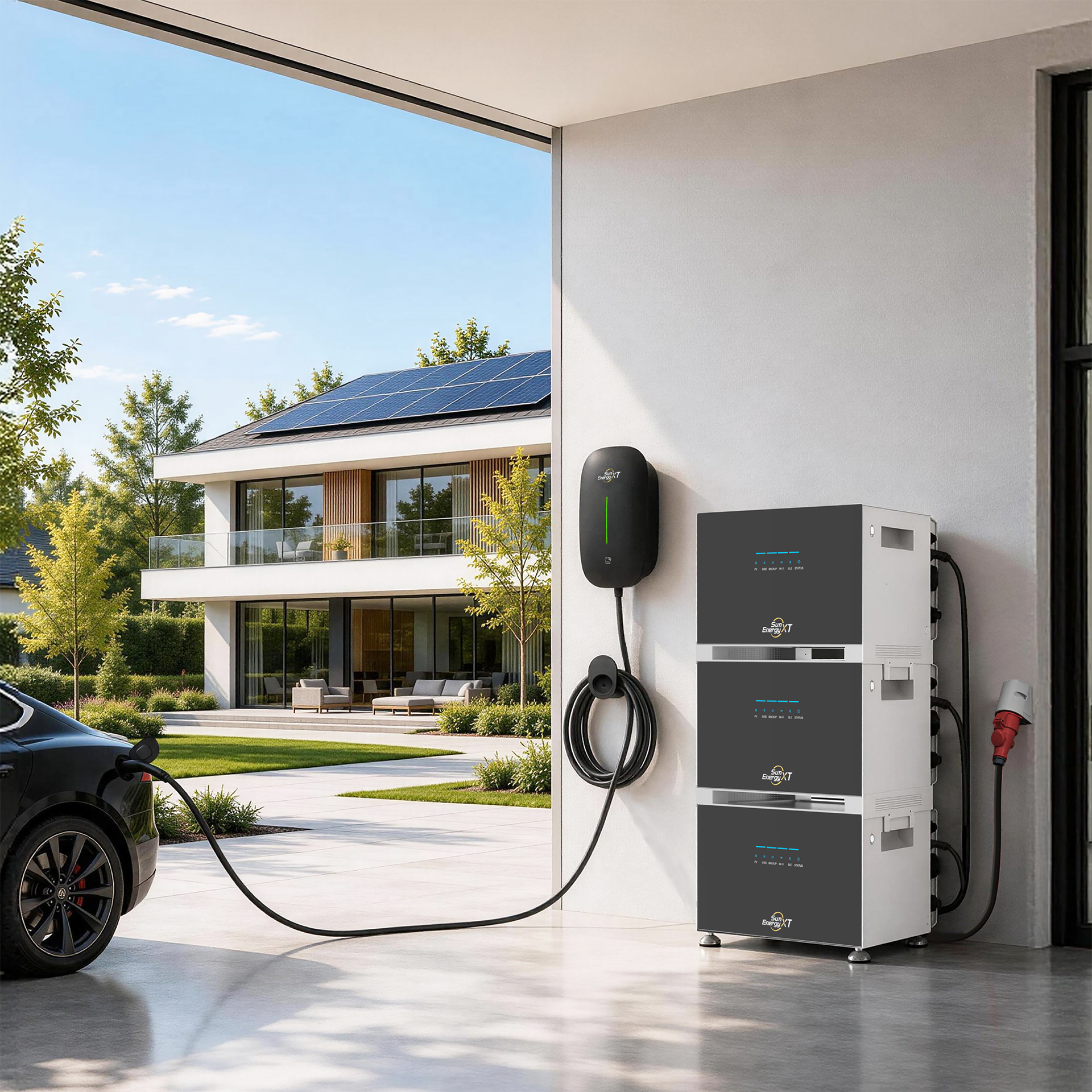 SunEnergyXT 11 kW Smart Wallbox — Typ 2 Ladestation für Elektroautos