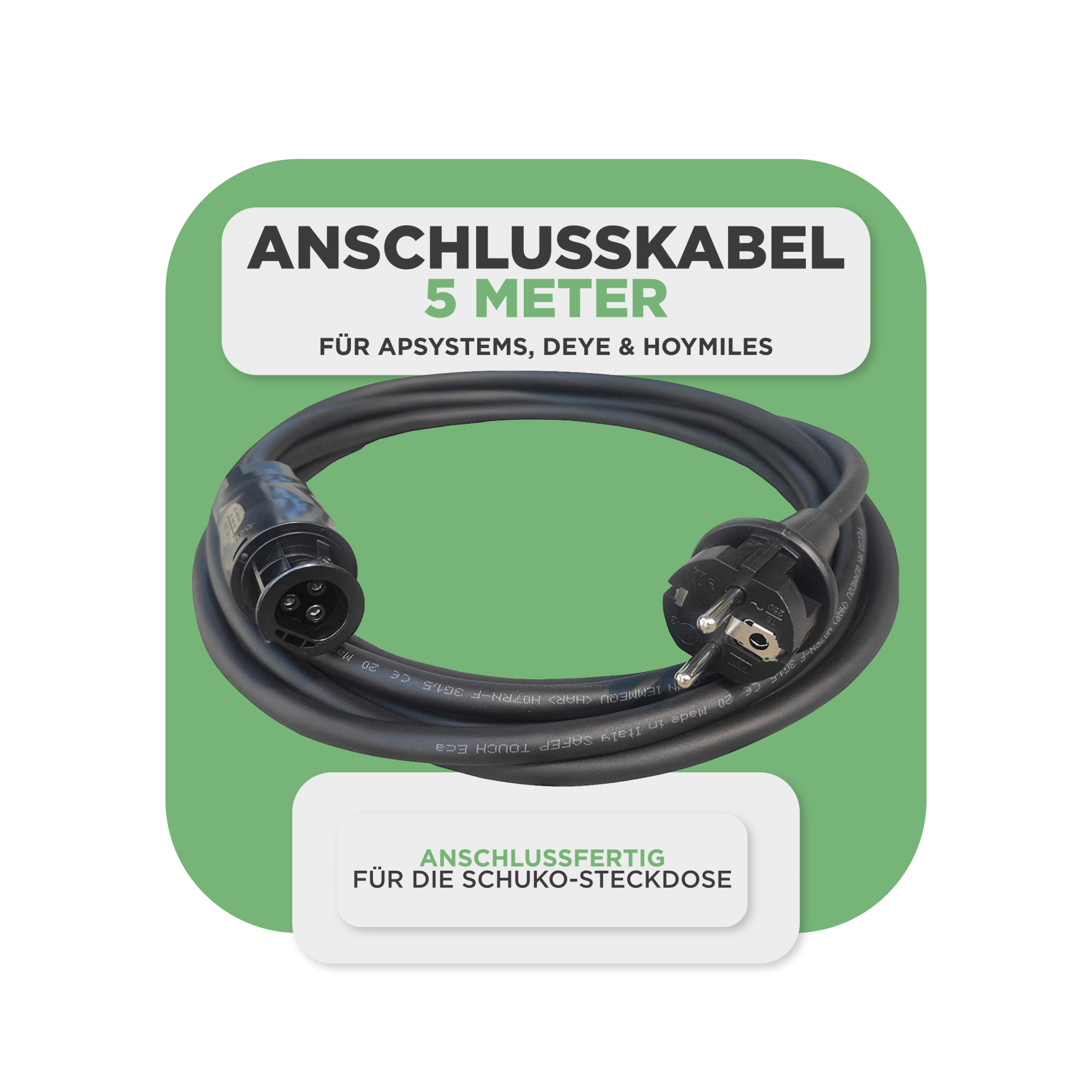 Sunlit Balkonkraftwerkspeicher — 8.600 Wh / mit IR Lesekopf (bitshake) / 2000 W (Deye-SUN-M) / 5 m Schuko Kabel / 10 x Trina 450 Wp Full Black