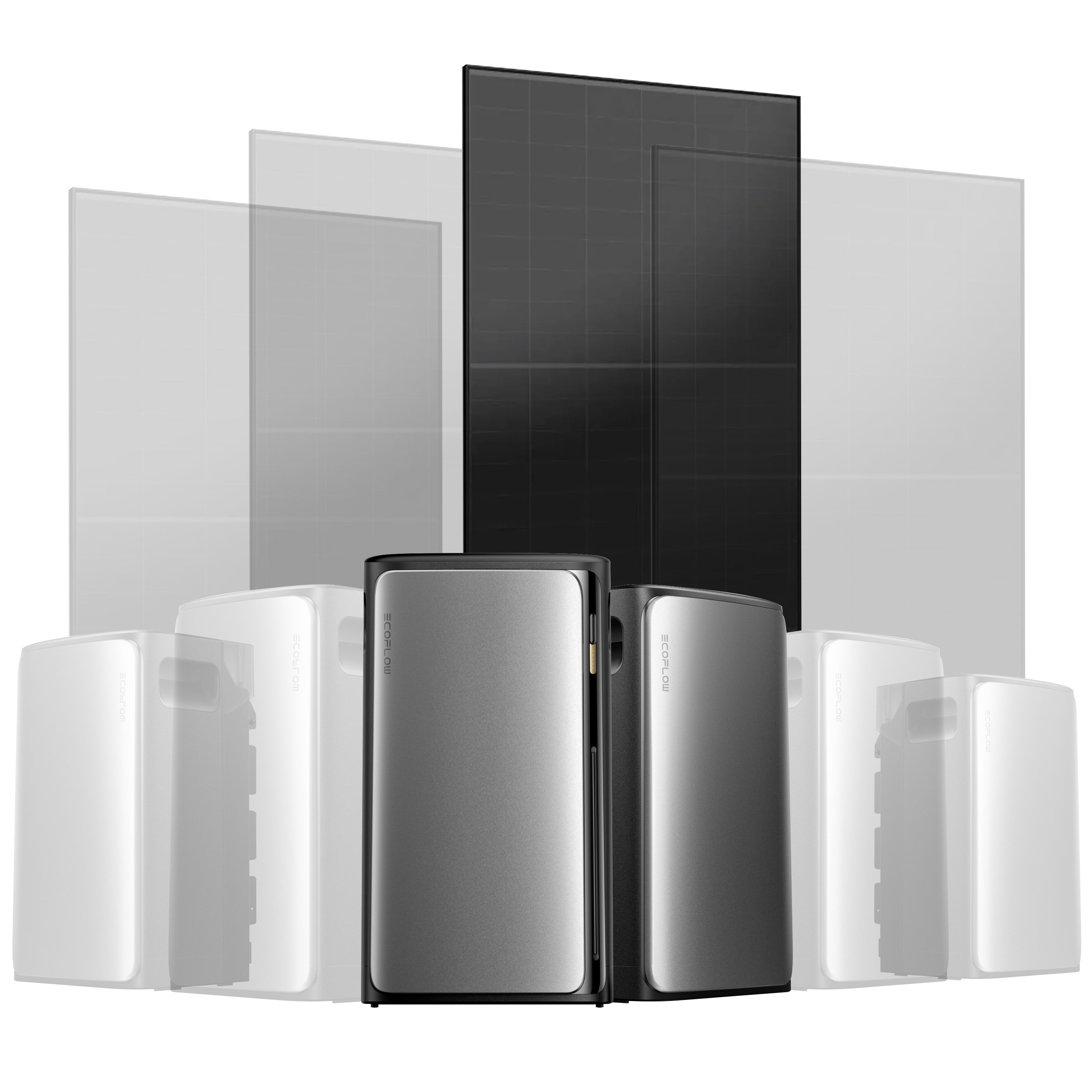 EcoFlow Stream Balkonkraftwerk Set 500 Wp — Stream Ultra / 500 Wp (Full Black) / 1 Modul / 3,84 kWh