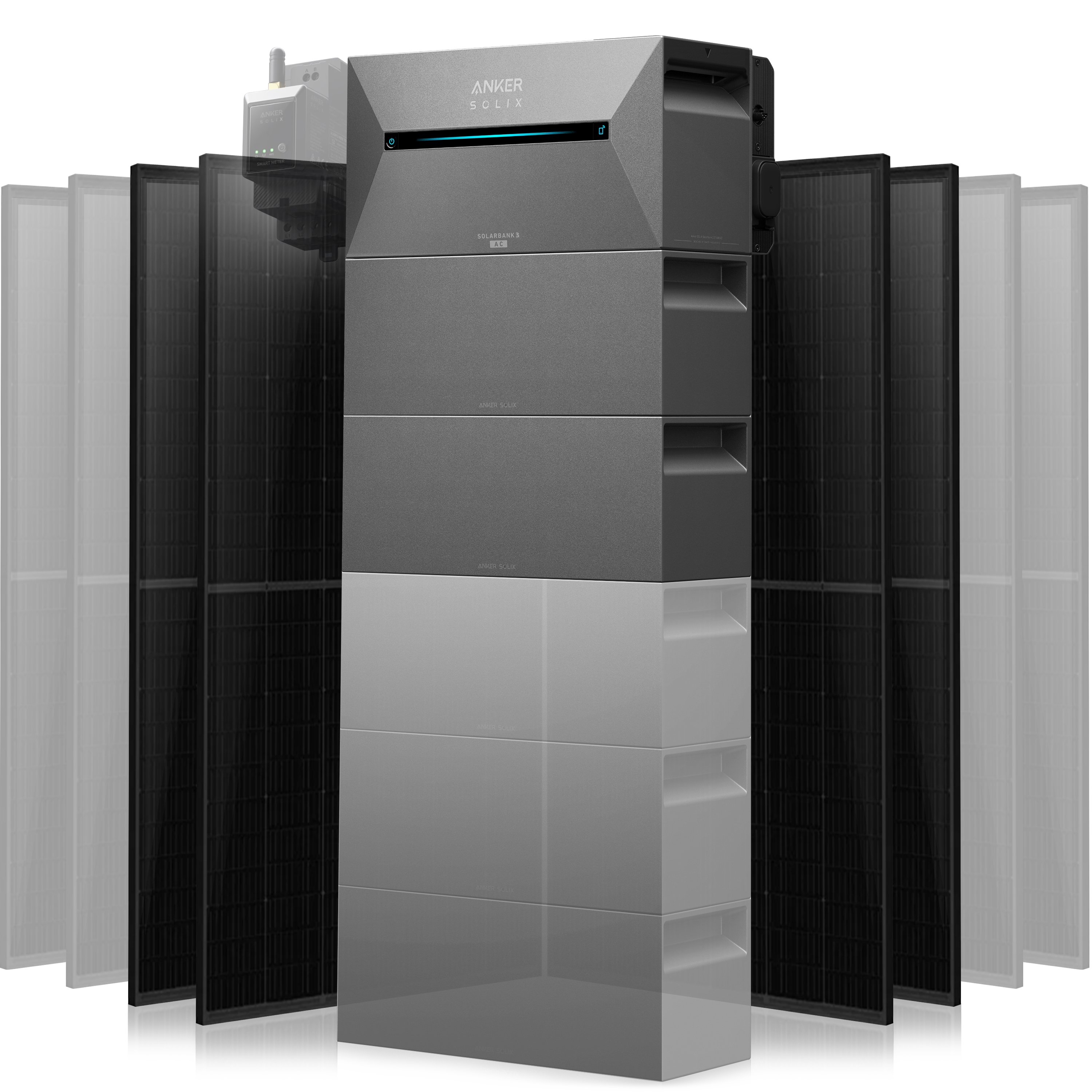 Anker Solix Solarbank 3 Pro Set 2000 Wp — 500 Wp (Full Black) / 4 Module / 8,1 kWh