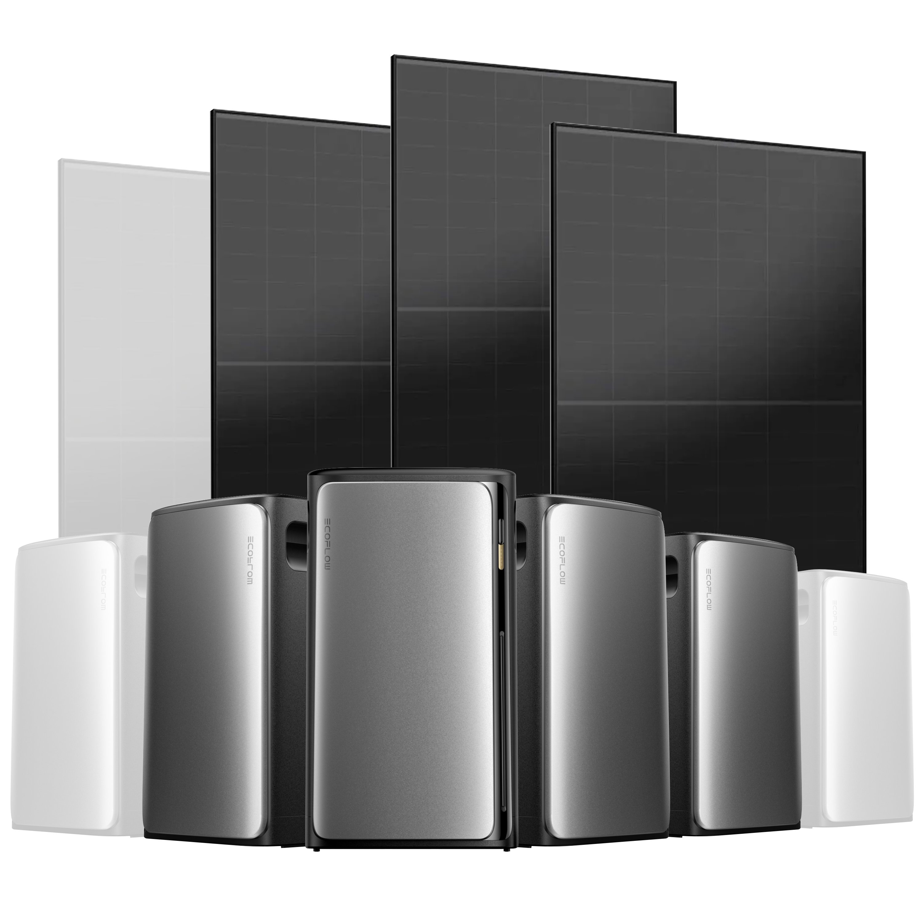 EcoFlow Stream Balkonkraftwerk Set 1500 Wp — Stream Ultra / 500 Wp (Full Black) / 3 Module / 7,68 kWh