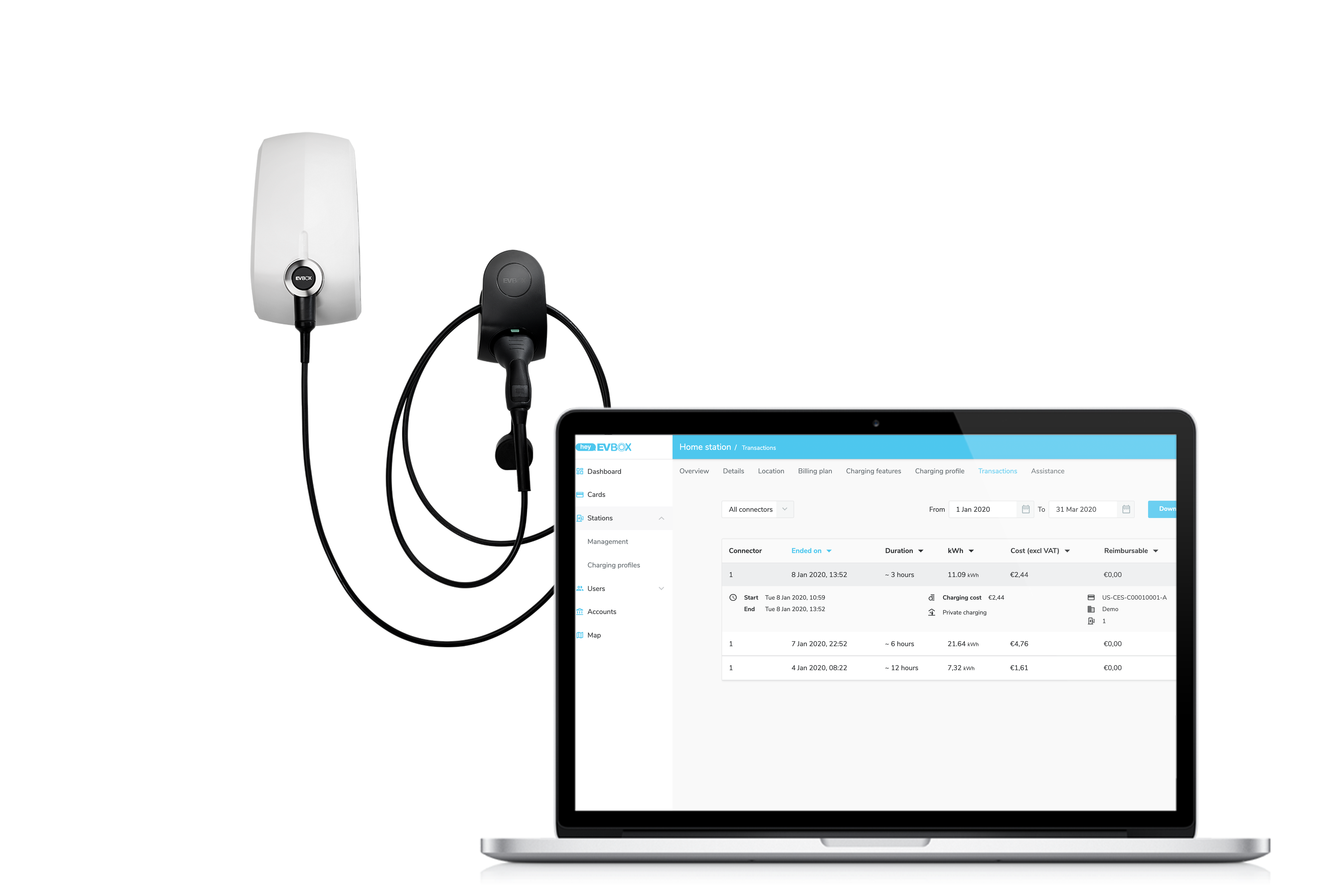 EVBox Elvi Wallbox 11 kW — WLAN / MID Energiezähler