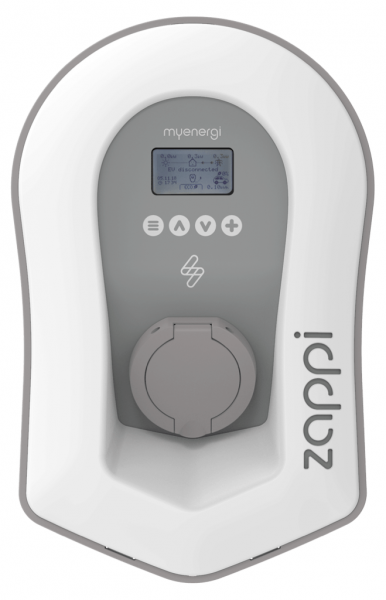 myenergi Zappi 22 kW — mit Ladesteckdose